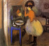 Picasso, Pablo - girl at her dressing table